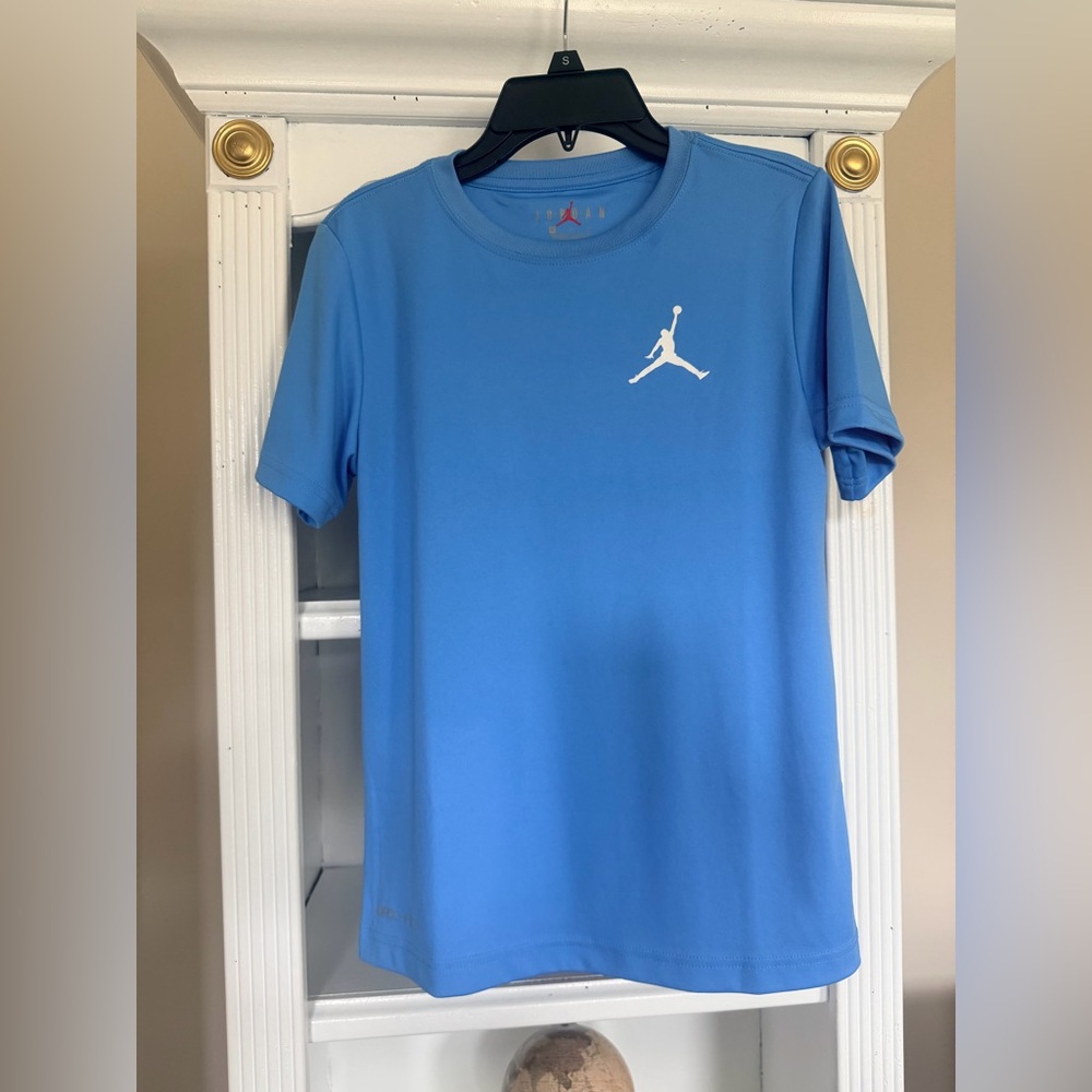 Jordan Sky Blue T-Shirt with White Jumpman Logo